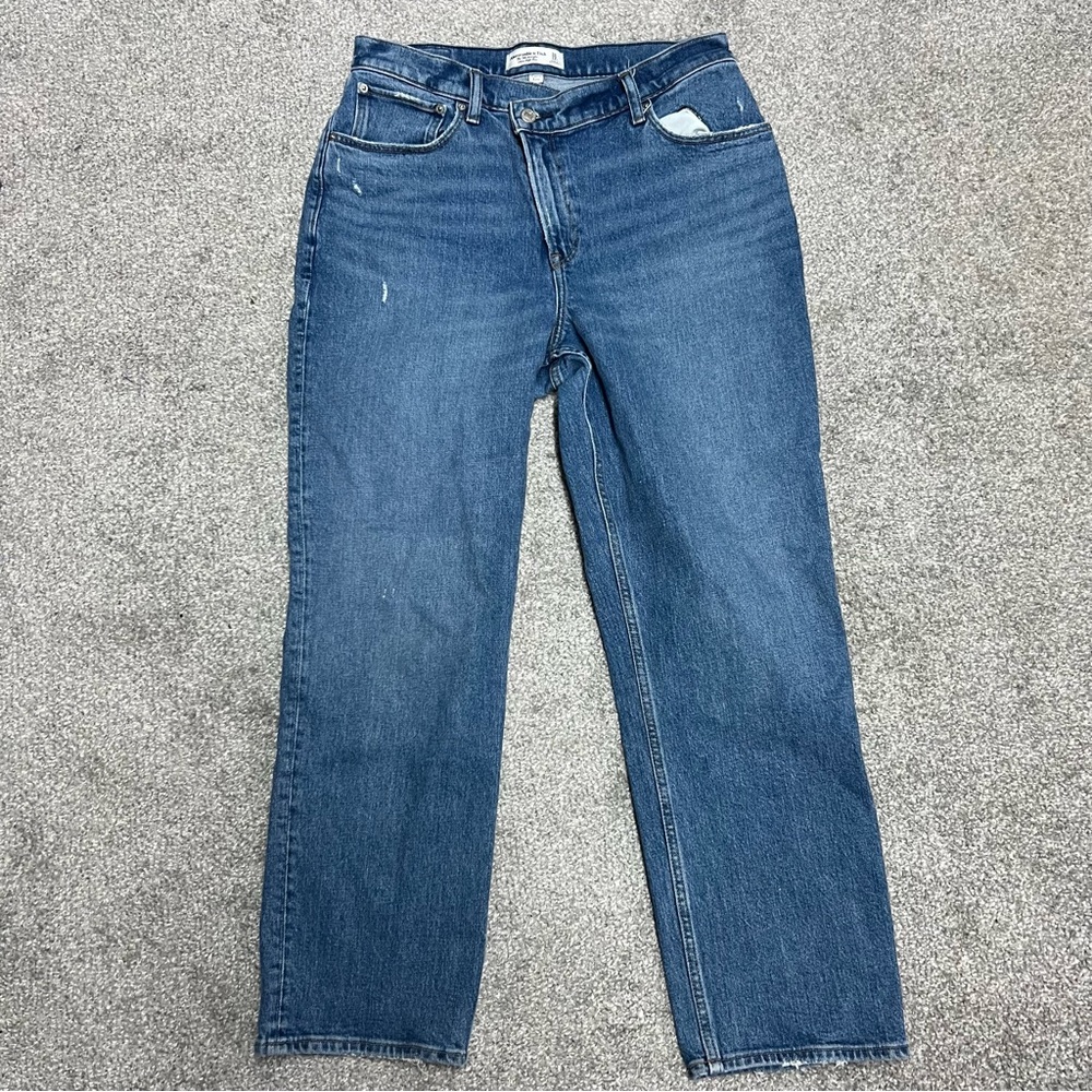 Abercrombie & Fitch Blue Straight Leg Jeans
